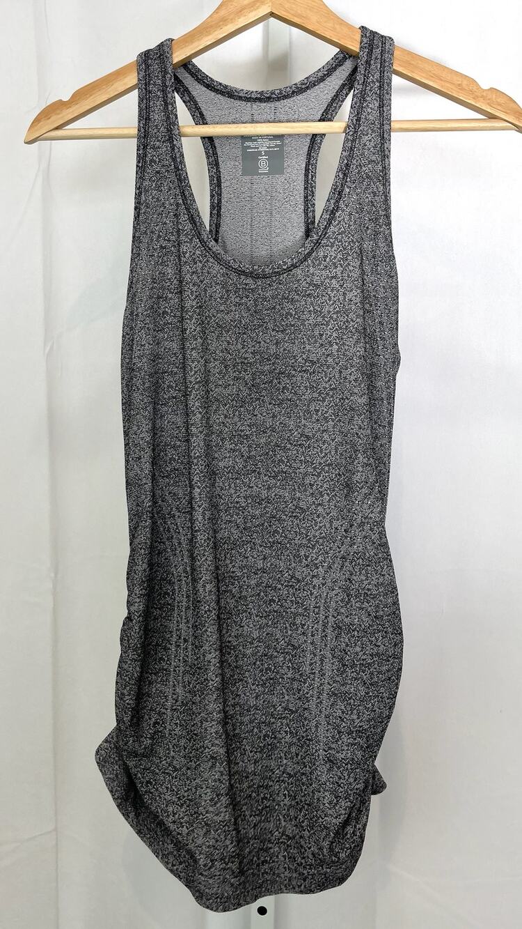 ATHLETA S Speedlight Heather Racerback Tank Top Sleeveless Seamless Stretch Gray